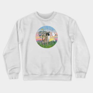 Black Mouth Cur at Rainbow Bridge Crewneck Sweatshirt